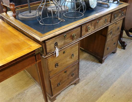 A mahogany pedestal desk, 19th century